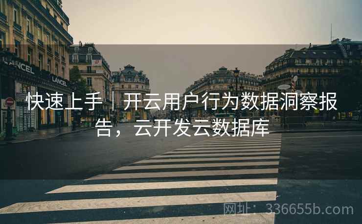 快速上手｜开云用户行为数据洞察报告，云开发云数据库  第2张