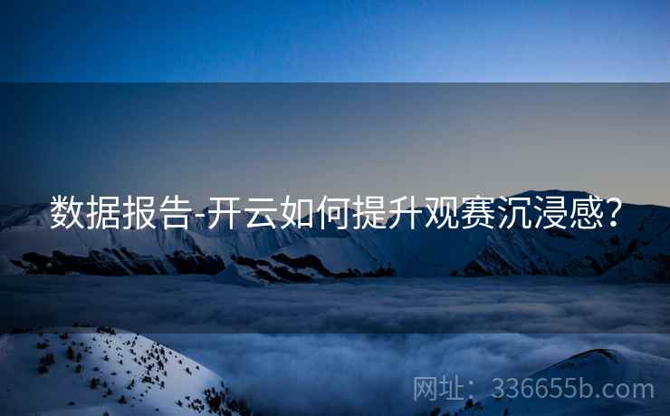 数据报告-开云如何提升观赛沉浸感？