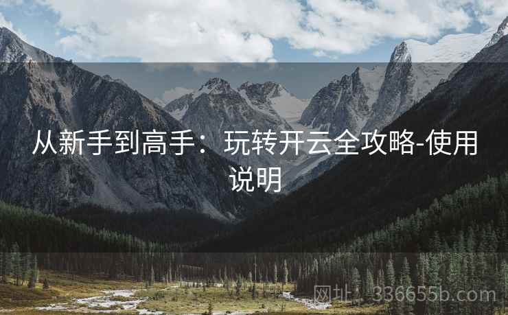 从新手到高手：玩转开云全攻略-使用说明